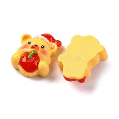 Cabochons en résine jaunes sur le thème de Noël&nbsp;RESI-R451-01F