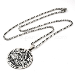 Colliers avec pendentif œil d'Horus en acier inoxydable 201&nbsp;NJEW-S007-08P