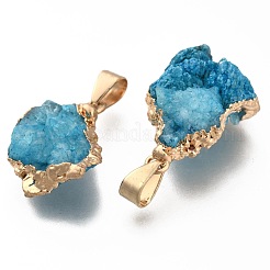 Natur druzy Achatanhänger&nbsp;G-Q494-76