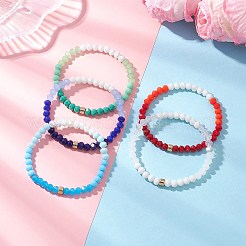 Stretch-Armbänder aus Glasimitat-Jadeperlen für Frauen&nbsp;BJEW-JB12609
