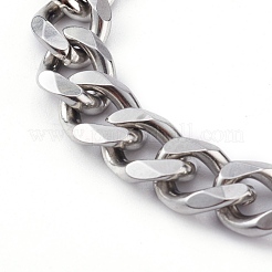 Bracciali con catene a maglie in acciaio inossidabile 304 anti-ossidazione e set di orecchini a cerchio pendenti huggie&nbsp;SJEW-JS01176