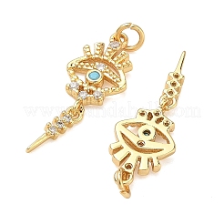 Ottone micro spianare pendenti zirconi&nbsp;KK-A291-27B-G