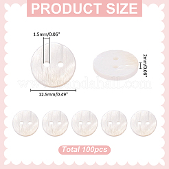 100 Stück Muschelknöpfe&nbsp;FIND-WR0012-85