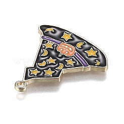 Ciondoli smaltati in lega con cappello da strega a tema halloween&nbsp;X-ENAM-J649-11LG-02