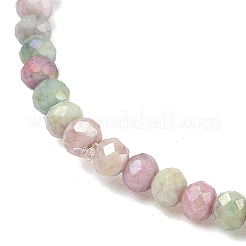 Braccialetti elasticizzati da donna con perline di vetro rondelle sfaccettate di colore ab&nbsp;BJEW-PH01822-07