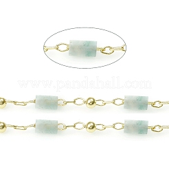 Chaînes de perles d'amazonite naturelles faites à la main de 3.28 pied&nbsp;X-CHC-E021-01C