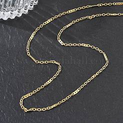 10 collier à maillons mixtes en acier inoxydable 304 de 2 mm&nbsp;NJEW-G203-06G