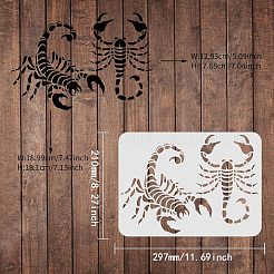 Grandi modelli di stencil per pittura da disegno riutilizzabili in plastica&nbsp;DIY-WH0202-197