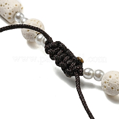 Gefärbter Lavastein mit Muscheln&nbsp;NJEW-Z031-01C