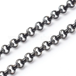 Colliers à chaîne rolo en acier inoxydable 304&nbsp;NJEW-JN03568-02