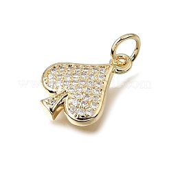 Messing micro pave klar zirkonia charme&nbsp;CU-L001-19G-04