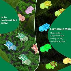 Decorazione display tartaruga in resina luminosa 48 pz 6 colori&nbsp;JX881A