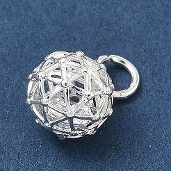 Latón micro pavimenta claro cubic zirconia encantos&nbsp;CU-CBABB5B-10S
