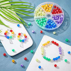 150pcs 6 Farben Acrylperlen&nbsp;MACR-PH0001-39