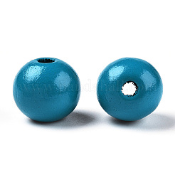 Perles européennes en bois peint par pulvérisation sur le thème de l'océan&nbsp;WOOD-CJC0018-02J