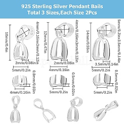 6 Stück 3 Stil 925 Sterling Silber Anhänger Ösen&nbsp;STER-SC0001-17