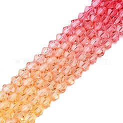Perles de verre en fil de peinture cuite à dégradé de couleurs&nbsp;DGLA-A039-T2mm-A03