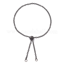 3 Stück 3 Farben verstellbare Edelstahl Kabelkette Schieber Armband machen&nbsp;AJEW-JB01232