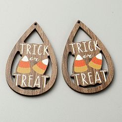 Halloween Thema gedruckte große Holzanhänger&nbsp;X1-WOOD-TAC0015-09H