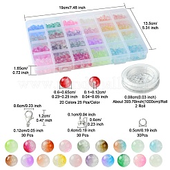 DIY-Kits zur Herstellung von Armbändern aus runden Perlen aus Jadeglasimitat&nbsp;DIY-FS0006-19