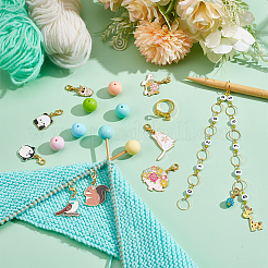 DIY-Strickwerkzeugsets mit Tieren&nbsp;HJEW-NB00081