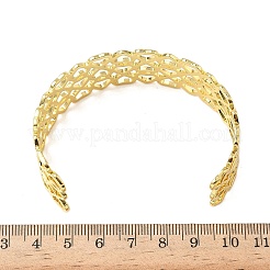 Hohl Messing Stulpearmbänder für Frauen&nbsp;BJEW-F513-01G