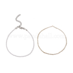 Stretch-Armbänder-Set aus Glasperlen für Damen&nbsp;BJEW-JB11714