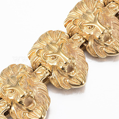 Bracciali a maglie di leone in acciaio inossidabile 304&nbsp;BJEW-H524-10A