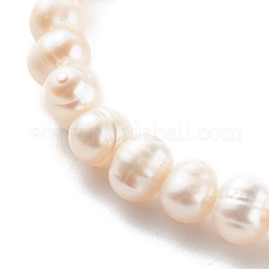 Braccialetti di perline elasticizzati con perle naturali&nbsp;BJEW-JB06163