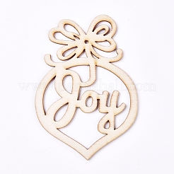 Décorations de pendentif en bois&nbsp;X-AJEW-WH0110-01