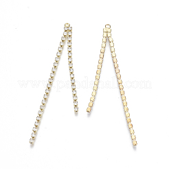 Chaînes de tasse en laiton strass pompon gros pendentifs&nbsp;KK-R129-08G