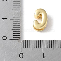 Messing Micro Pave klare Zirkonia Initialen mehrreihige Glieder&nbsp;KK-S520-01G-03