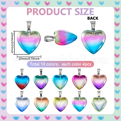 40 pz 10 colori ciondoli a lume fatti a mano&nbsp;LAMP-PH0001-54
