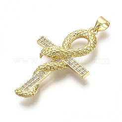 Ottone micro spianare pendenti zirconi&nbsp;ZIRC-T014-012-NF