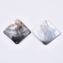 Natürliche schwarze Lippe Shell Anhänger&nbsp;SHEL-N026-64A-01