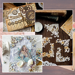 6 Satz Papieraufkleber mit Eckmotiven in 6 Farben&nbsp;DIY-SP0005-61