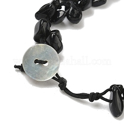 Bracelets de cheville en perles d'obsidienne naturelle&nbsp;AJEW-PH01371-08