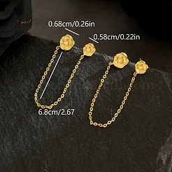 Boucles d'oreilles pendantes en forme de fleur en laiton&nbsp;GQ4045