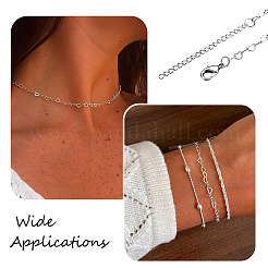 1 Set Herz-Gliederkettenarmband und Halskette aus Messing&nbsp;SJEW-TA0001-05