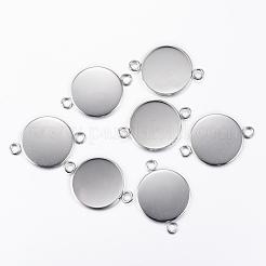 Anlaufgeschützte Cabochon-Anschlussfassungen aus Edelstahl 304&nbsp;STAS-P161-29-20mm
