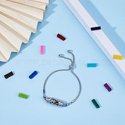 Pulseras deslizantes de acero inoxidable&nbsp;BJEW-WH0023-33B