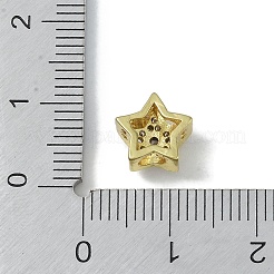 Placage de crémaillère en laiton micro pavé de perles de zircone cubique claires&nbsp;KK-A220-04G