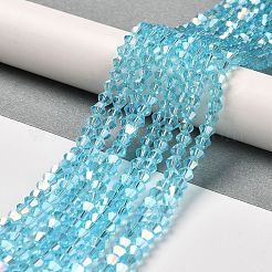 Transparentes cuentas de vidrio electroplate hebras&nbsp;EGLA-A039-T3mm-B20