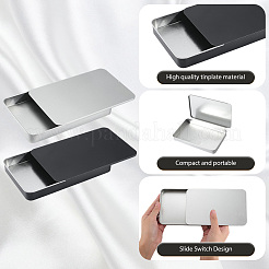 2 caja de almacenamiento de baratijas de hojalata con tapa deslizante&nbsp;CON-SP0001-22B-01