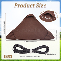 Sgabello triangolare da esterno in tessuto&nbsp;AJEW-WH20022-09B