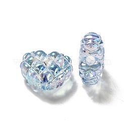 Perles gaufrées en acrylique transparent&nbsp;OACR-E016-01E
