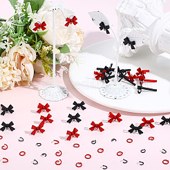 Kits de fabrication de boucles d'oreilles à tige en alliage avec nœud papillon&nbsp;DIY-ME0002-87