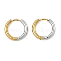 201 orecchini a cerchio bicolore in acciaio inossidabile&nbsp;EJEW-Q002-01G-03