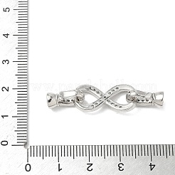Fermoirs repliables en laiton micro pave zircone cubique transparente&nbsp;KK-U059-33P