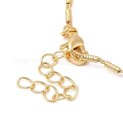 Halskette mit Säulengliedern aus Messing mit Rack-Beschichtung für Damen&nbsp;NJEW-F311-05G